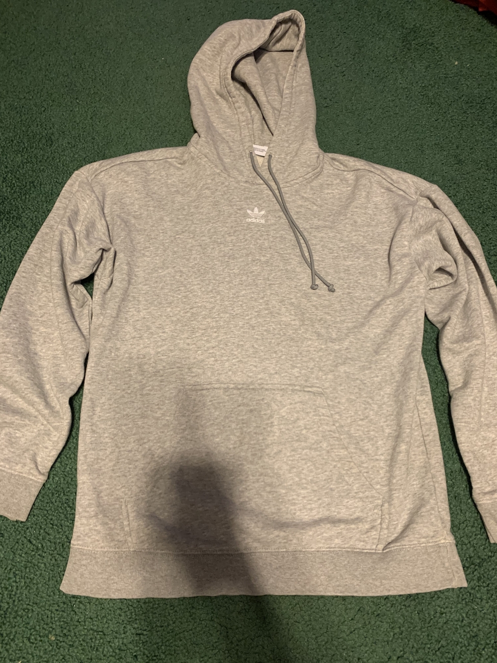 Adidas Light Gray Originals Adivolor Essentials Trefoil Hoodie